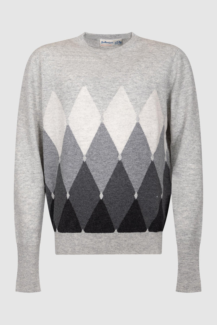 Maglia girocollo con motivo a rombi
