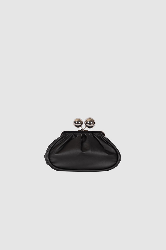 Borsa a mano in pelle nera-3