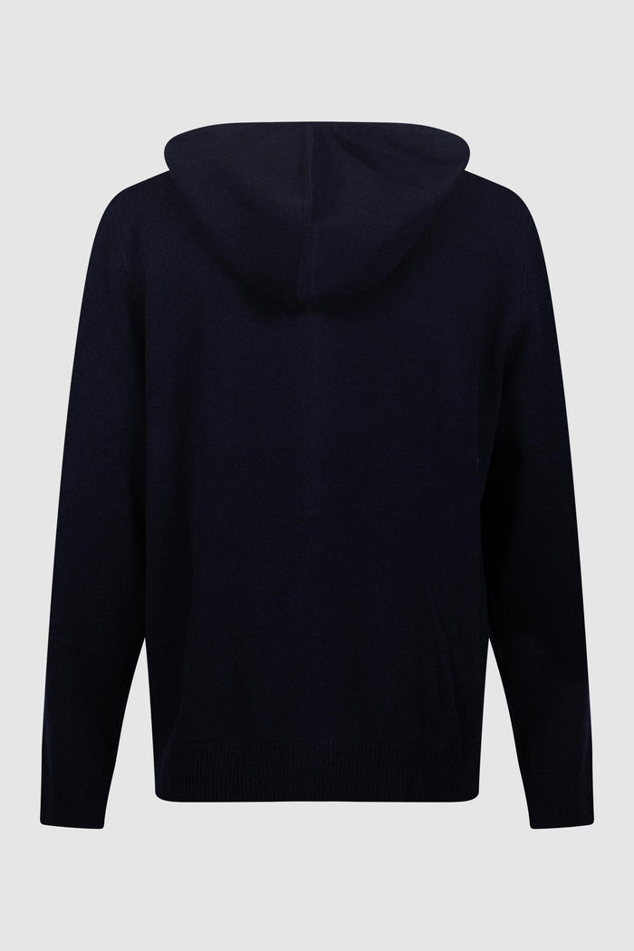 Felpa con Cappuccio Zip Blu-2