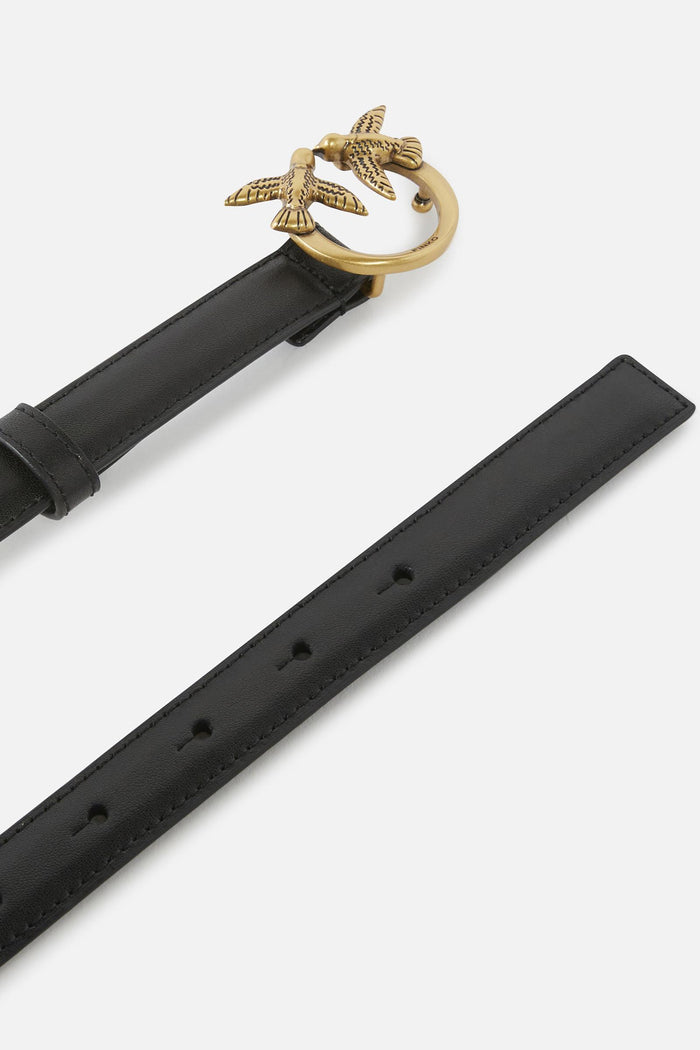 Cintura sottile Love Birds in pelle 2cm-5