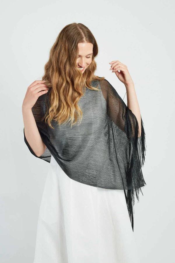 Poncho in maglia di paillettes RAPHAELLE-2