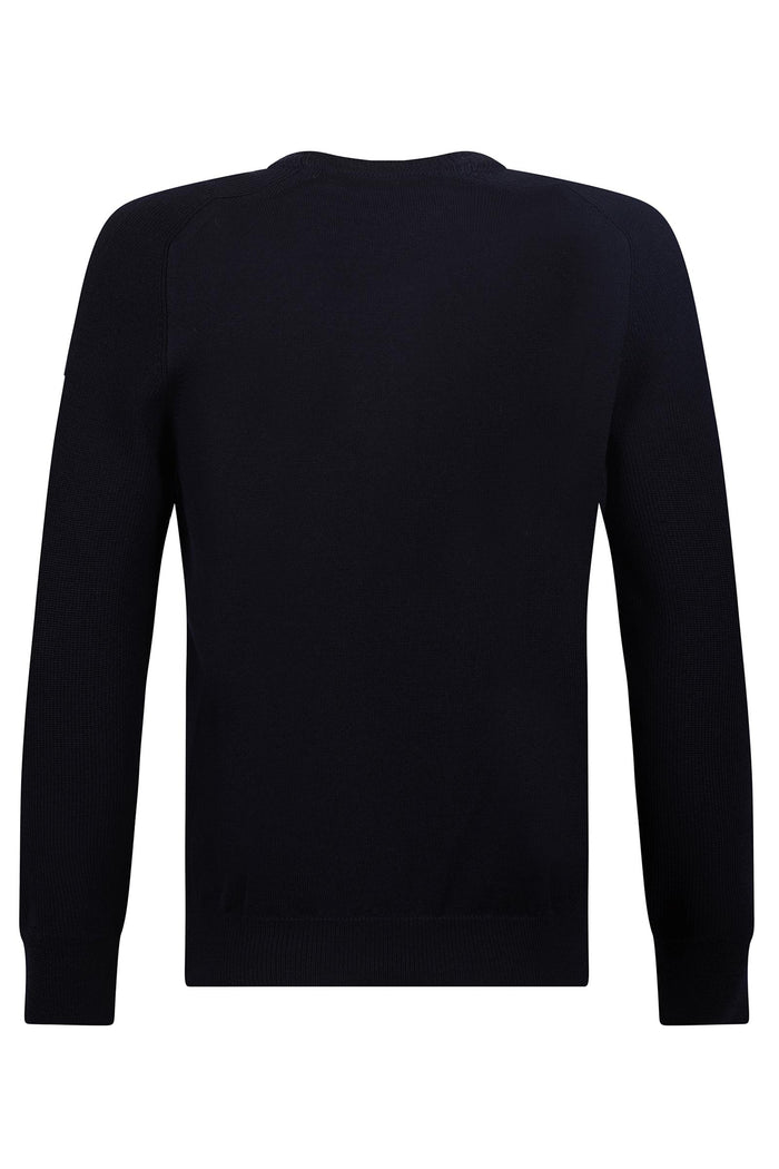Maglione Girocollo Uomo in Maglia Fine - Nero-3