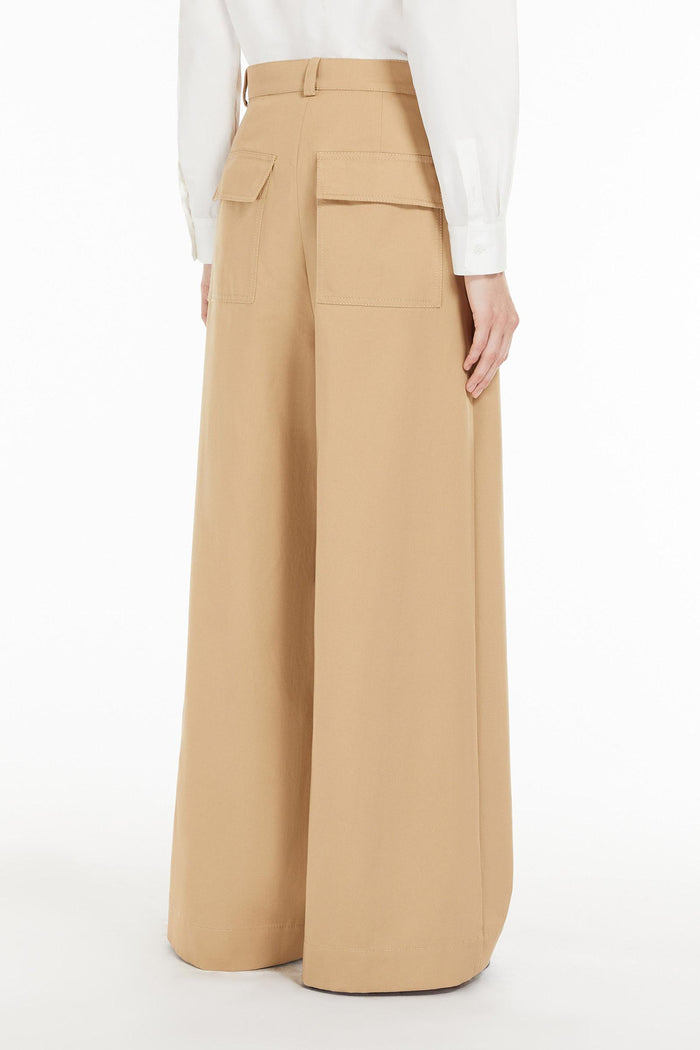 Nebbie pantalone ampio in gabardina di cotone-4