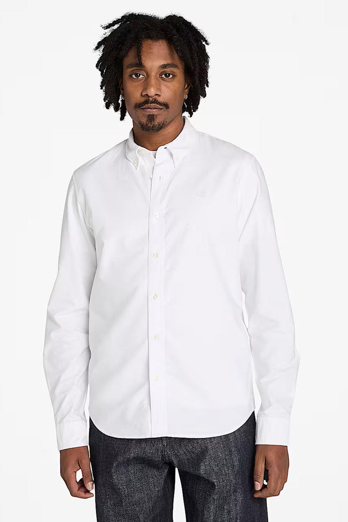 Camicia Oxford da Uomo in bianco-4