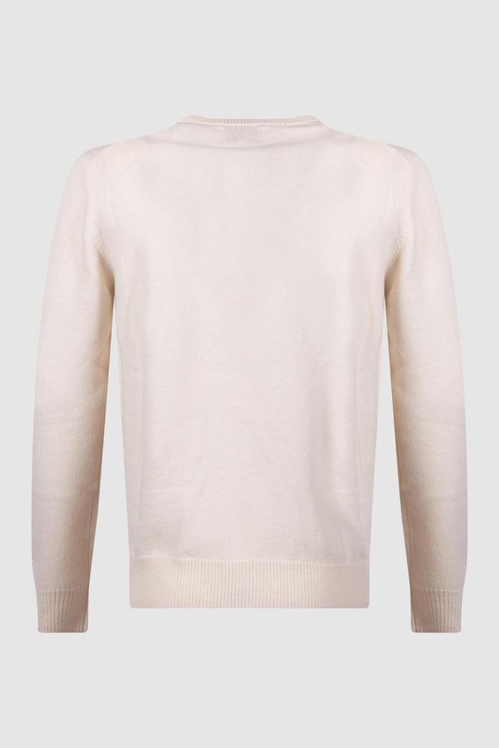 Maglione Girocollo Panna-2
