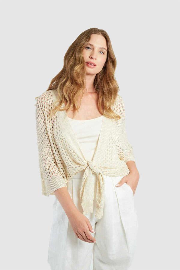 Gilet in maglia traforata PEGGY