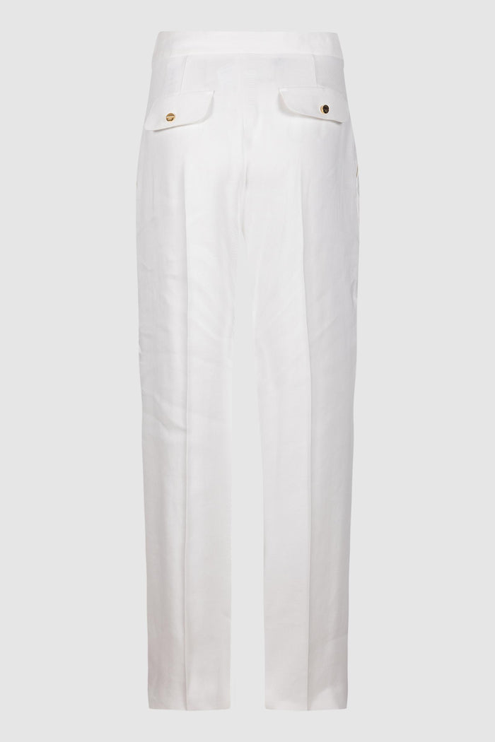 Pantaloni in misto lino-2