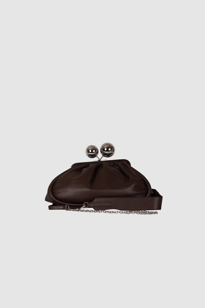 Borsa a mano in pelle marrone-2