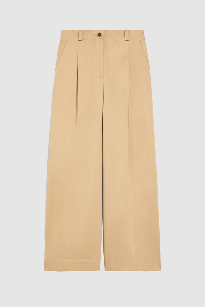 Nebbie pantalone ampio in gabardina di cotone