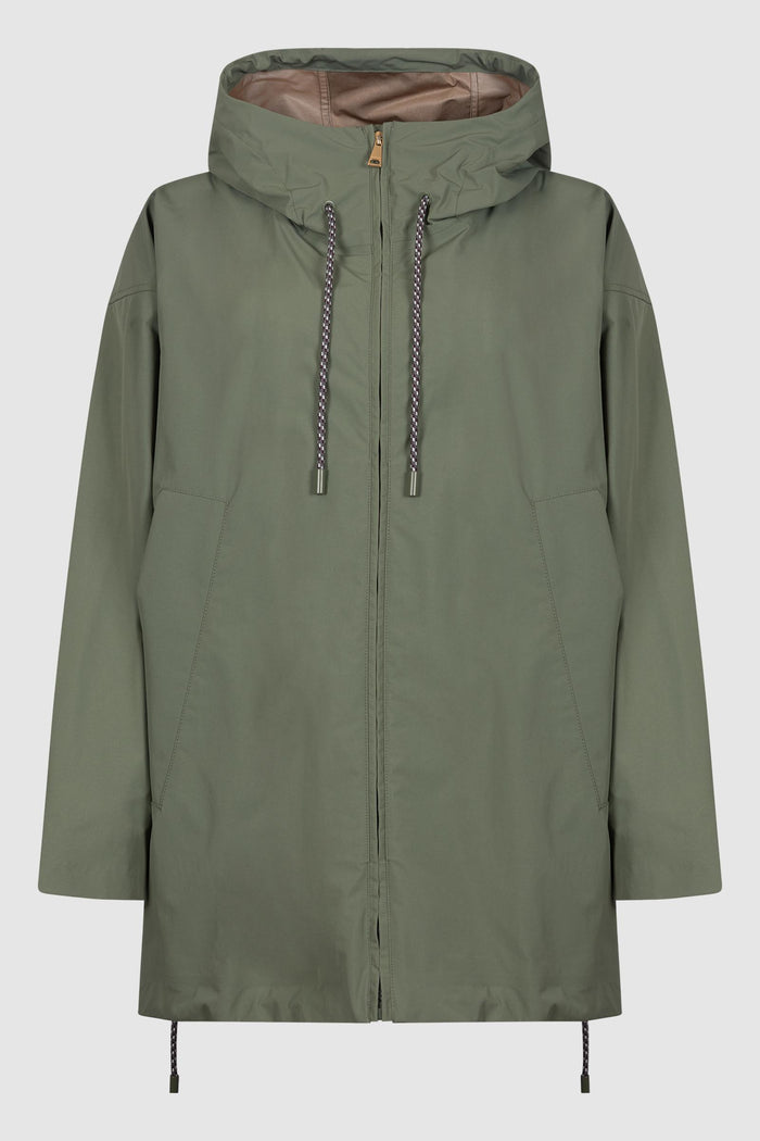 Giacca a vento in tessuto antigoccia - Verde oliva