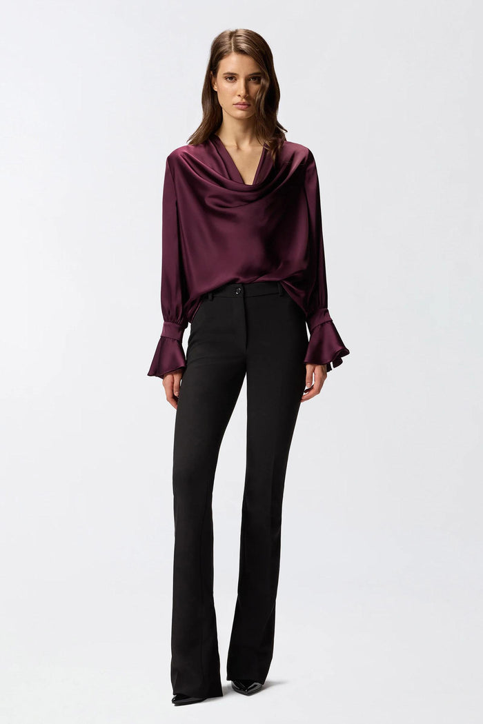 Blusa morbida in satin-4