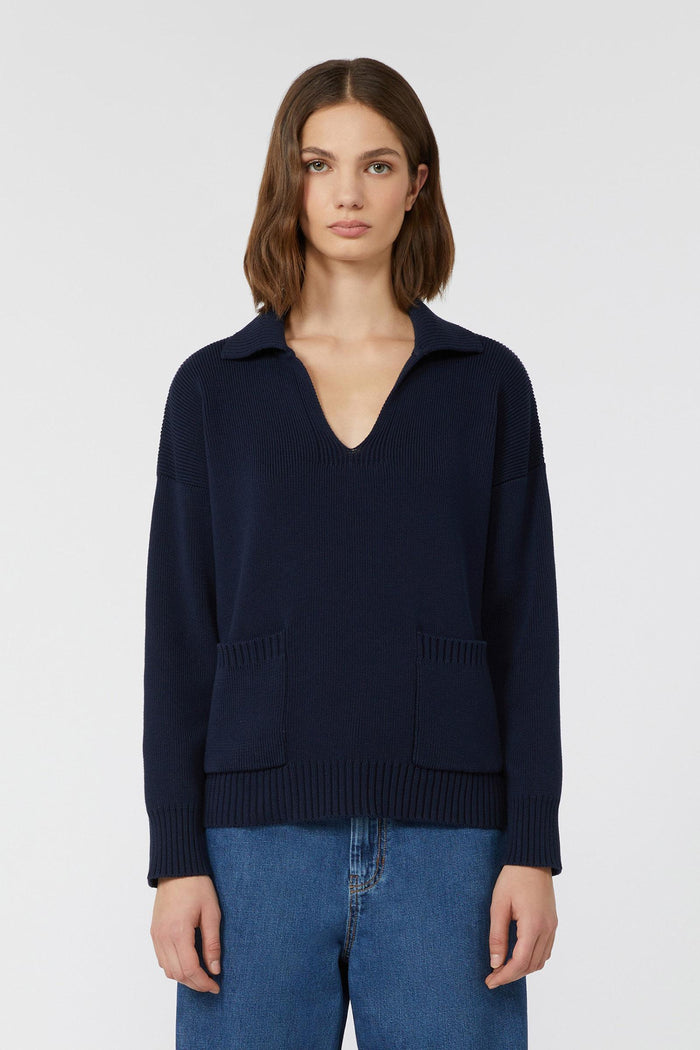 Maglia polo in filato di cotone-2