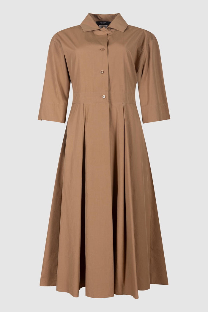 Abito chemisier midi in popeline di cotone-3
