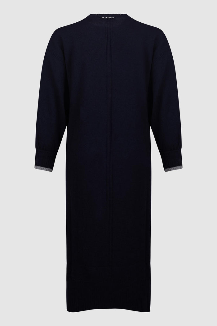 Abito in Maglia Blu Notte-2