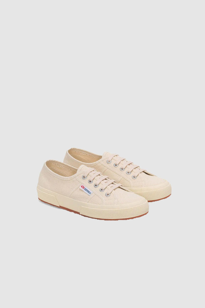 Sneakers Classiche Unisex Colore Beige con Tomaia in Cotone-3