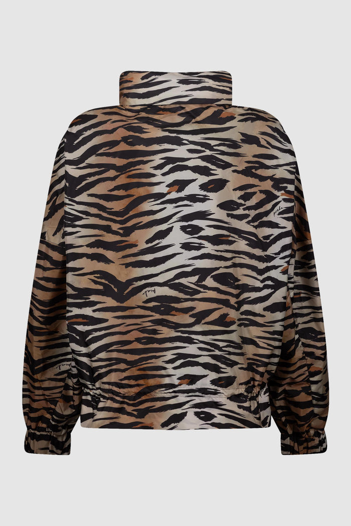 Giubbino con zip e stampa tigrata-3