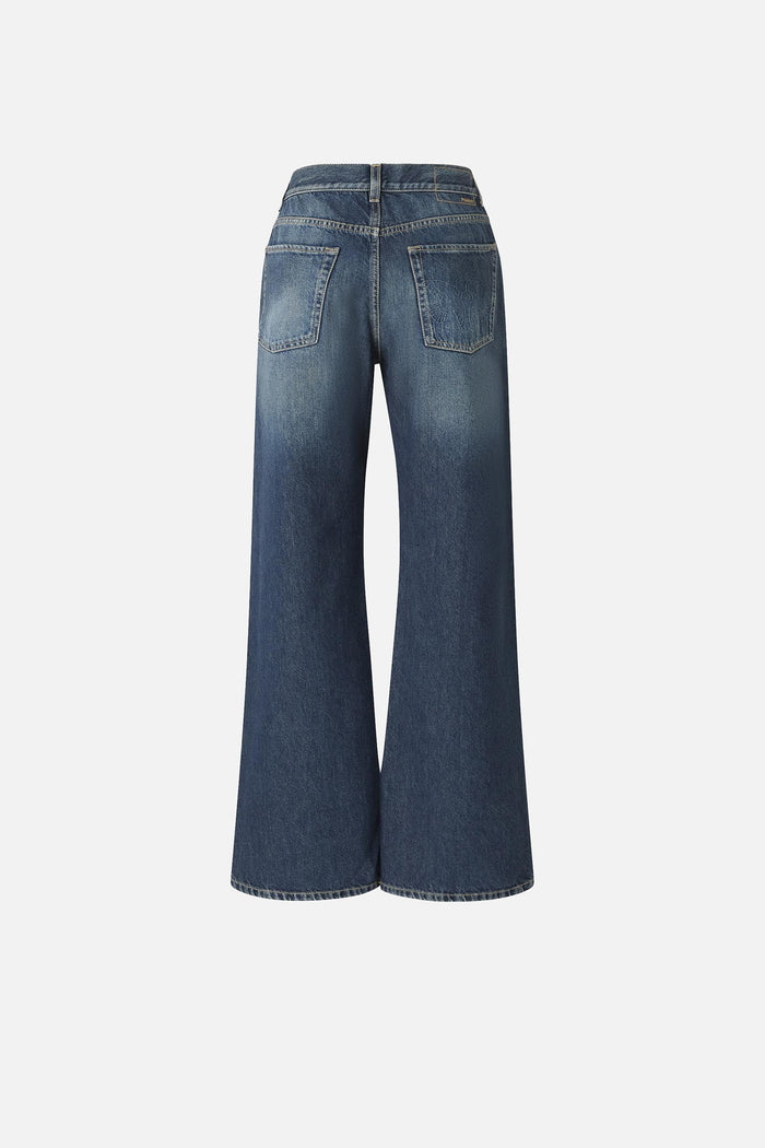 Jeans wide leg in denim soft-2