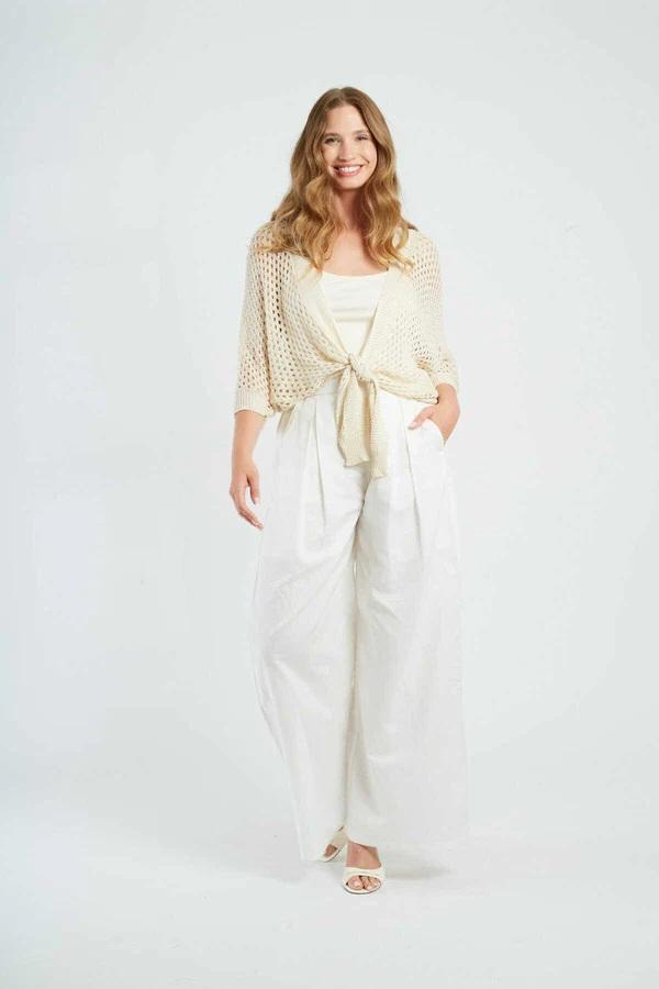 Gilet in maglia traforata PEGGY-2