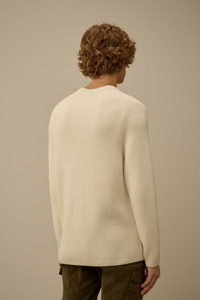 Maglione girocollo a coste lunghe con lenti-3