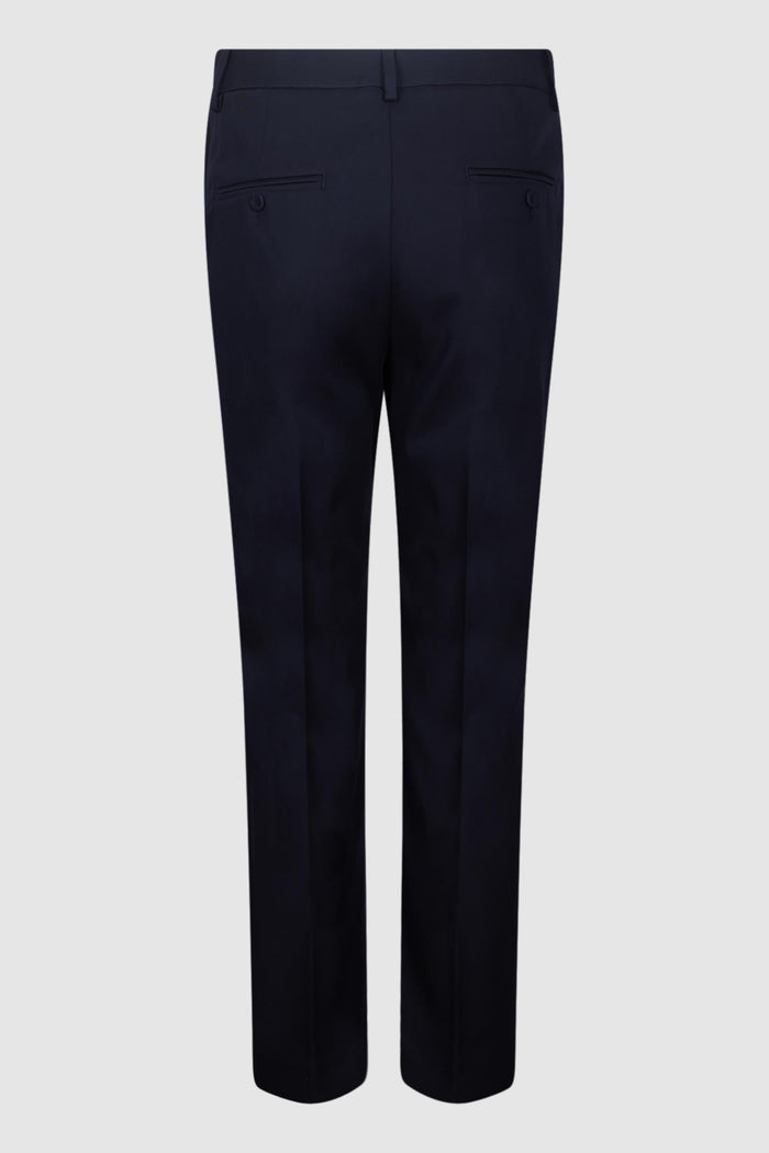 Pantalone in cotone stretch - Blu-2