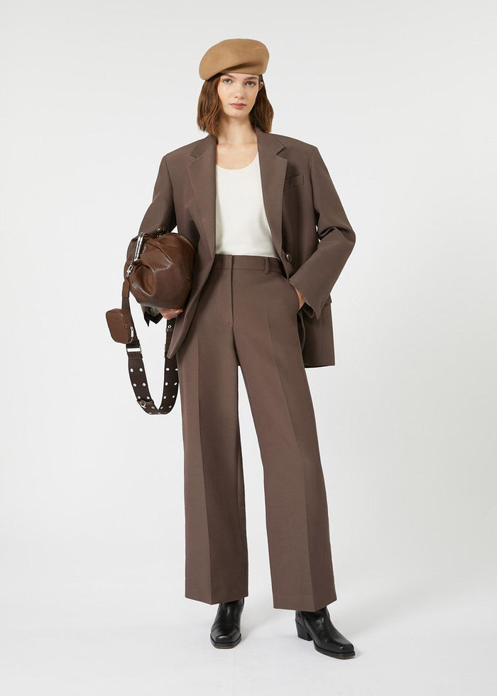Blazer over in misto cotone-5