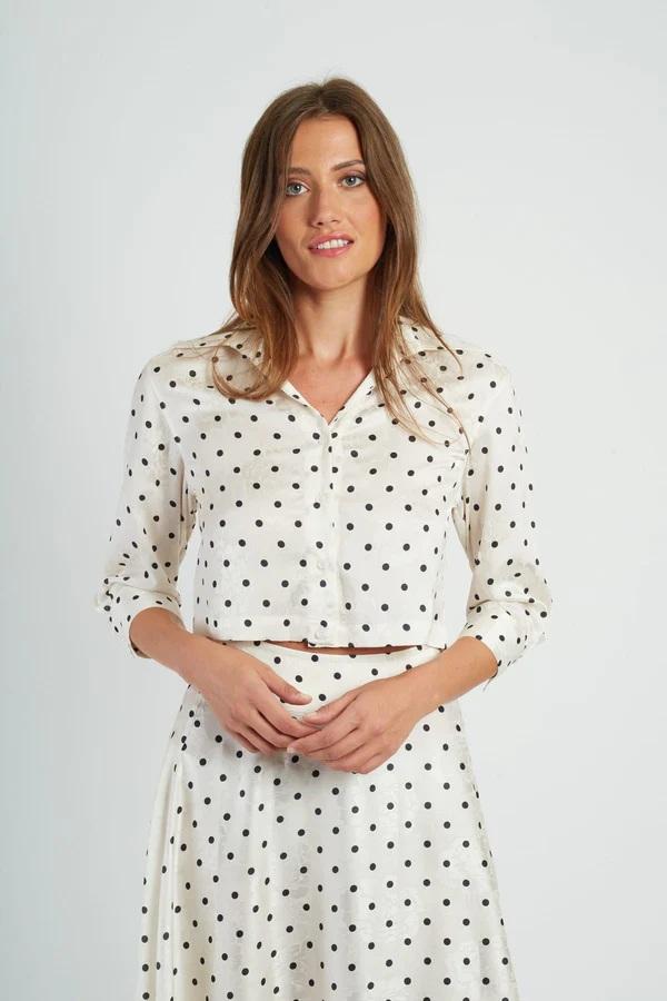 Camicia corta in raso ADELE-2