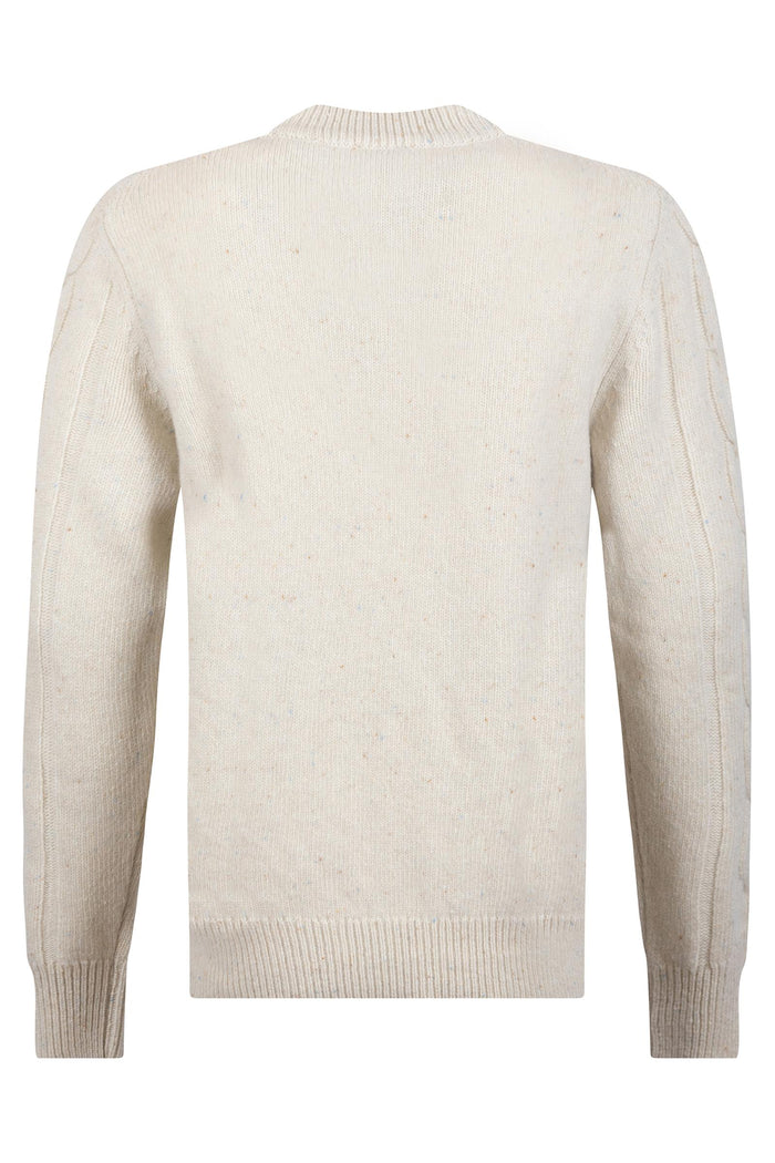 Maglione Uomo Gallia a Treccia in Lana e Cashmere-3