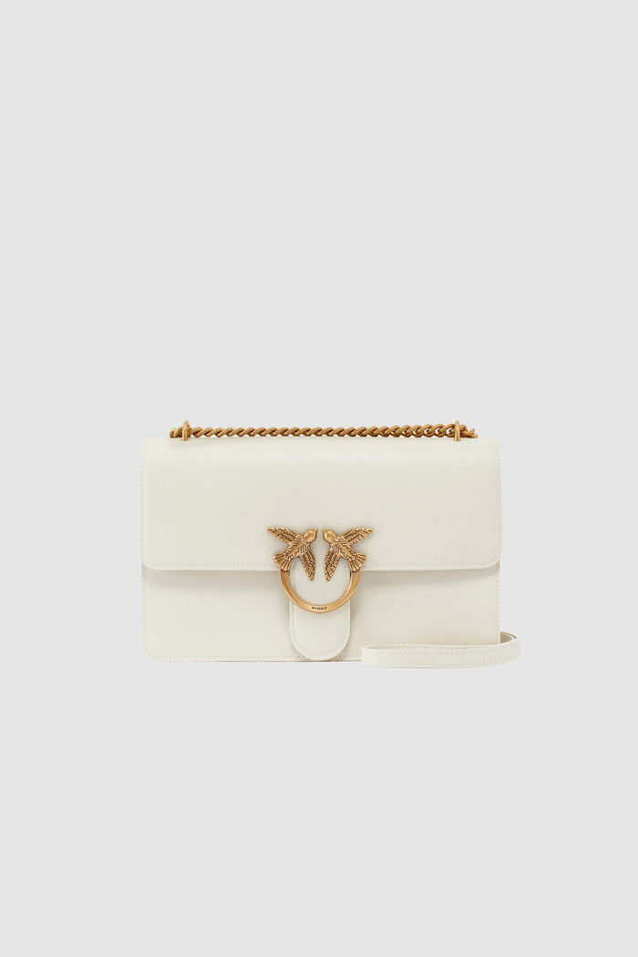 Borsa a tracolla media Love Bag in pelle liscia