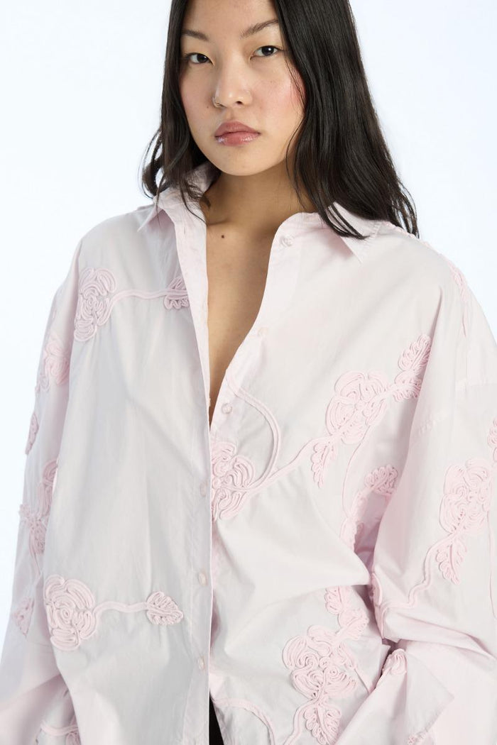 Camicia oversize a fiori rosa chiaro-6