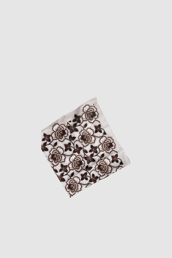 Foulard in Seta con Stampa Floreale-2