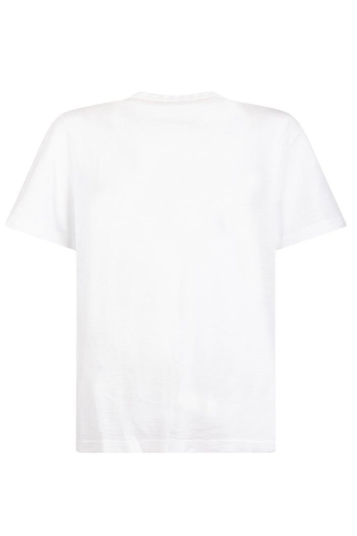 T-Shirt in Cotone con Logo Ricamato-3