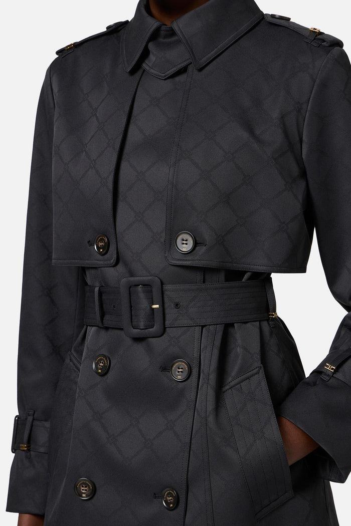 Trench in tessuto tecnico jacquard-5