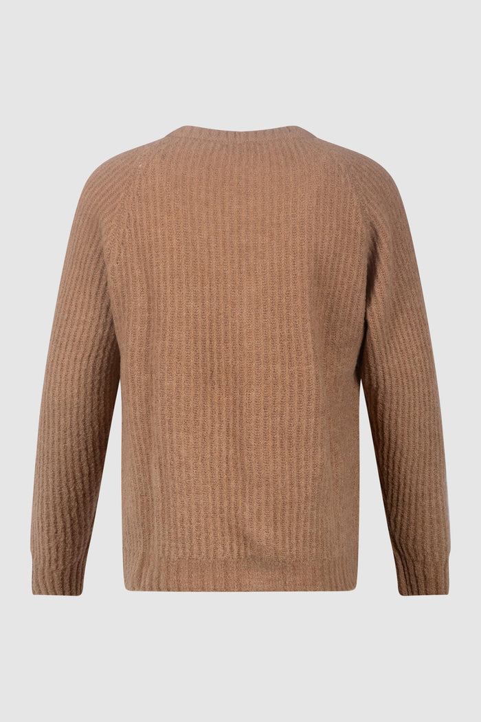 Cardigan in Lana Marrone-2