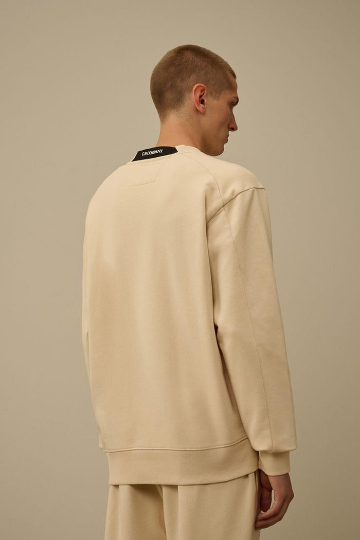 Felpa girocollo in pile con lenti diagonali rialzate-3