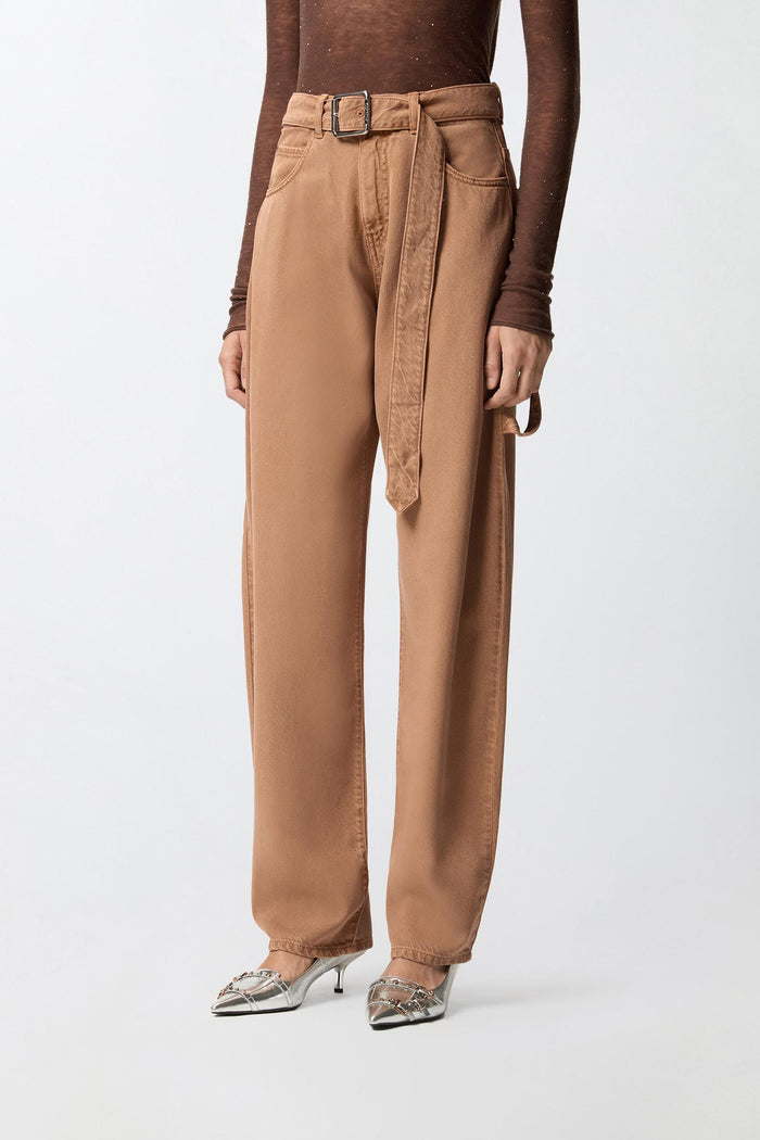 Pantalone balloon in denim con dettagli workwear-5