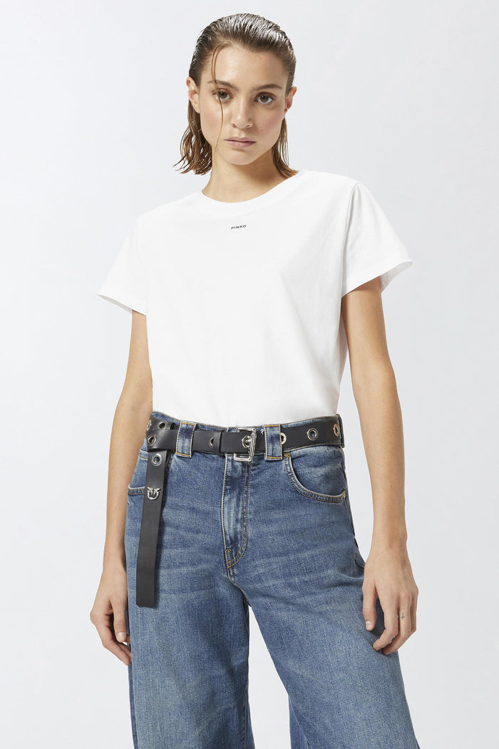 T-shirt mini logo PINKO-3