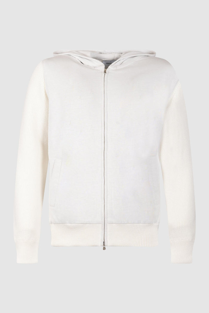 Felpa con maniche in maglia