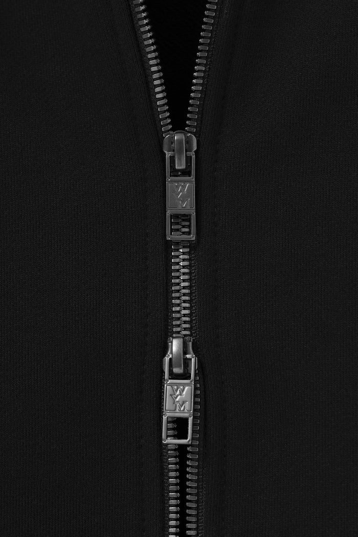 Felpa Nera con Cappuccio in Cotone - WOYOUNGMI Paris-11