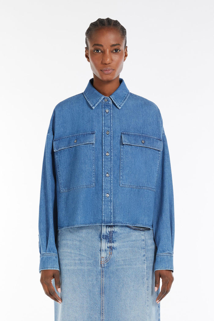 Zemira camicia boxy in denim-3
