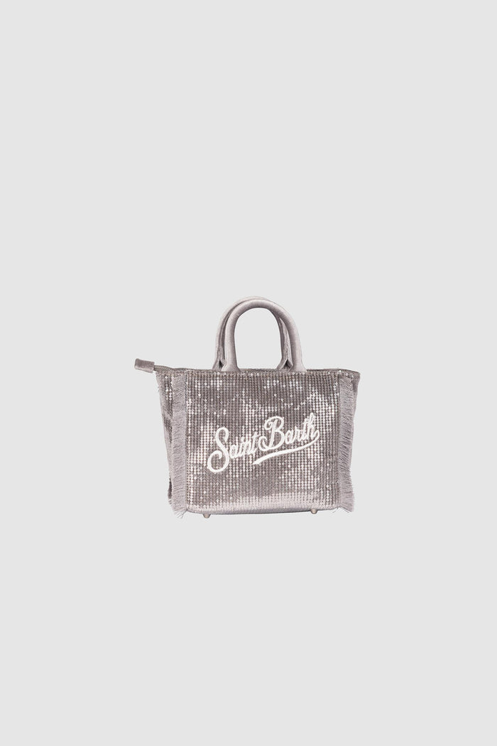 Mini Bag Saint Barth - Argento Glitter-1