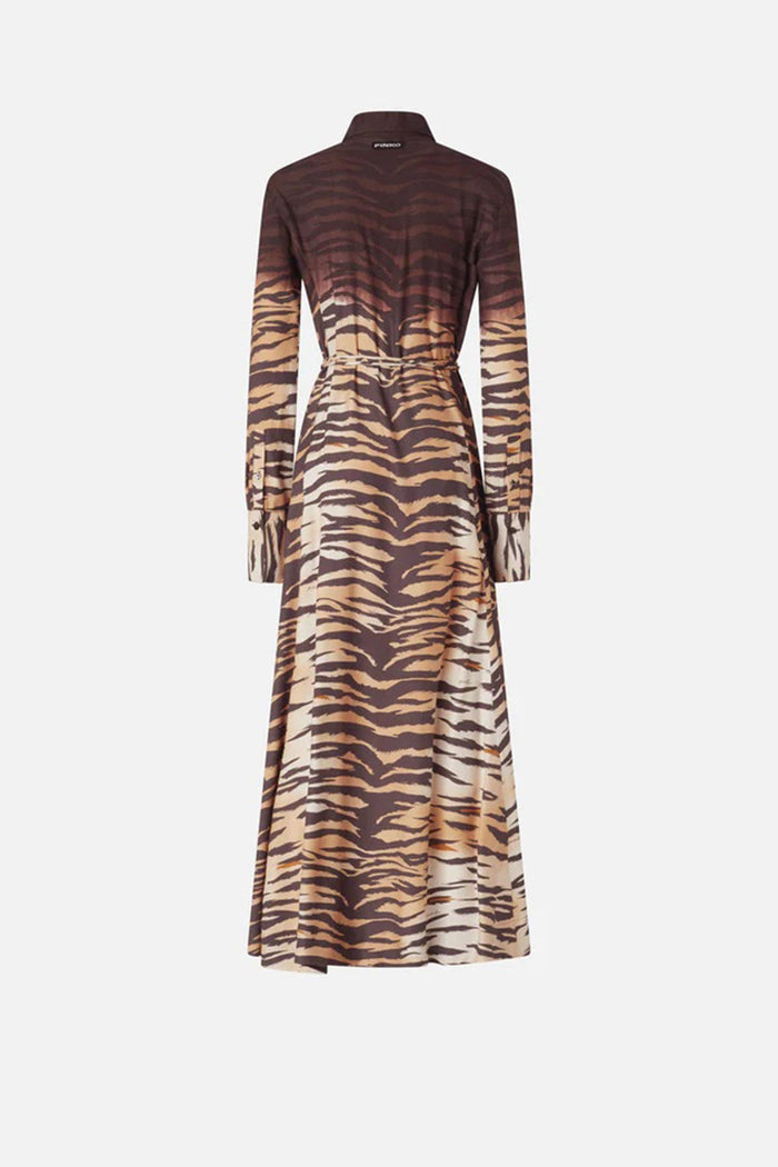 Abito chemisier lungo con stampa animalier-2