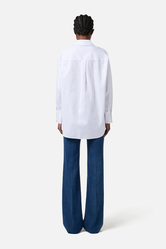 Camicia in popeline di cotone a righe-5