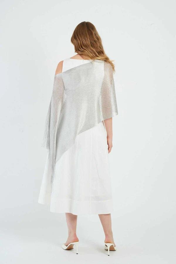 Poncho in maglia di paillettes RAPHAELLE-5