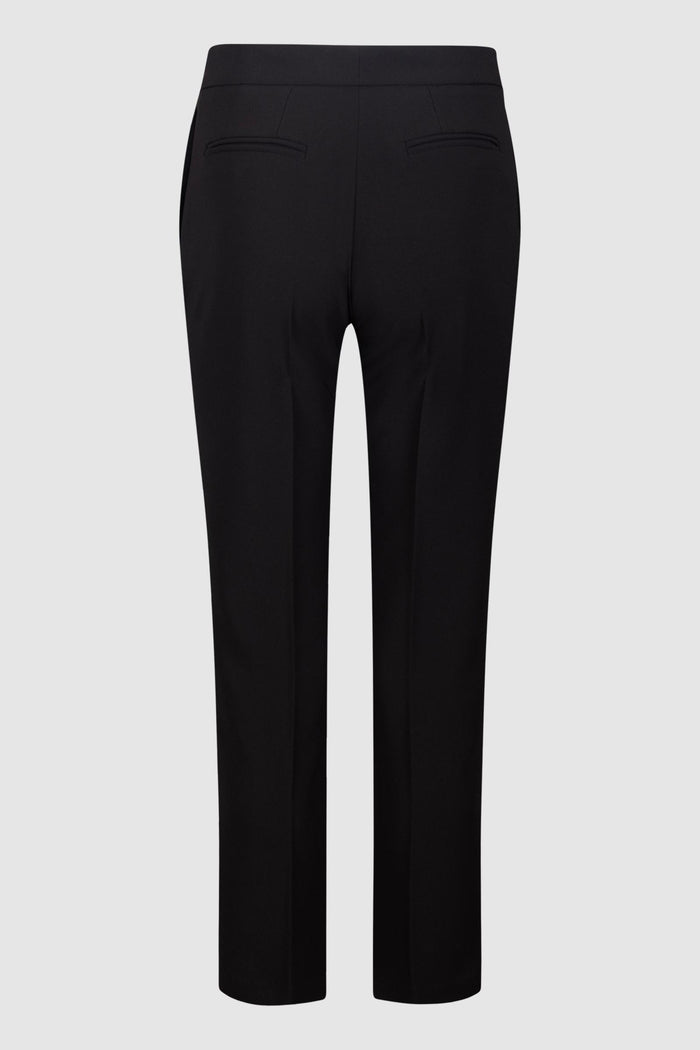 Pantaloni in crêpe leggero con logo charm-2