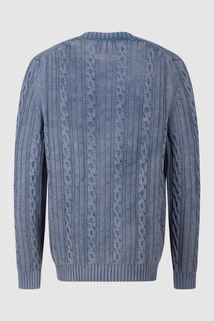 Maglione girocollo a tinta unita.-2