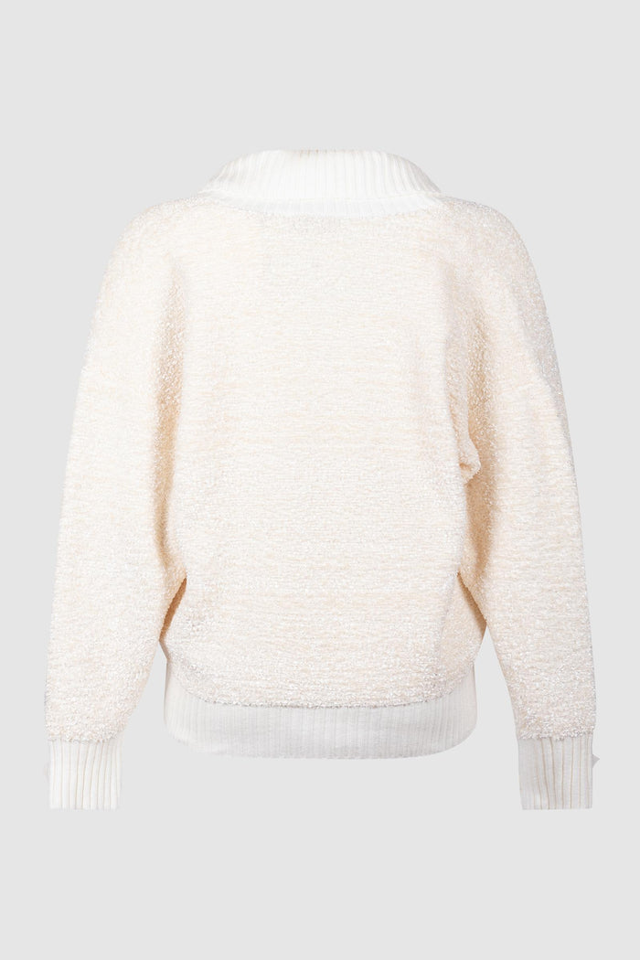 Cardigan Elegante con Bottoni Oro-2
