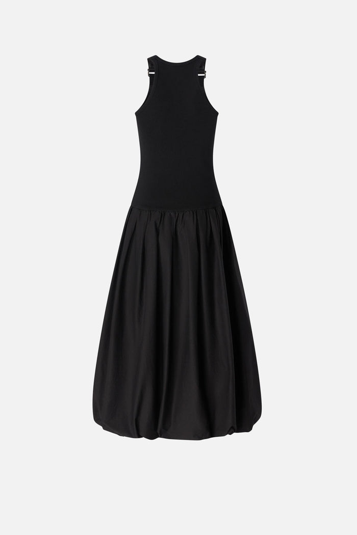 Vestito midi gonna a palloncino-6