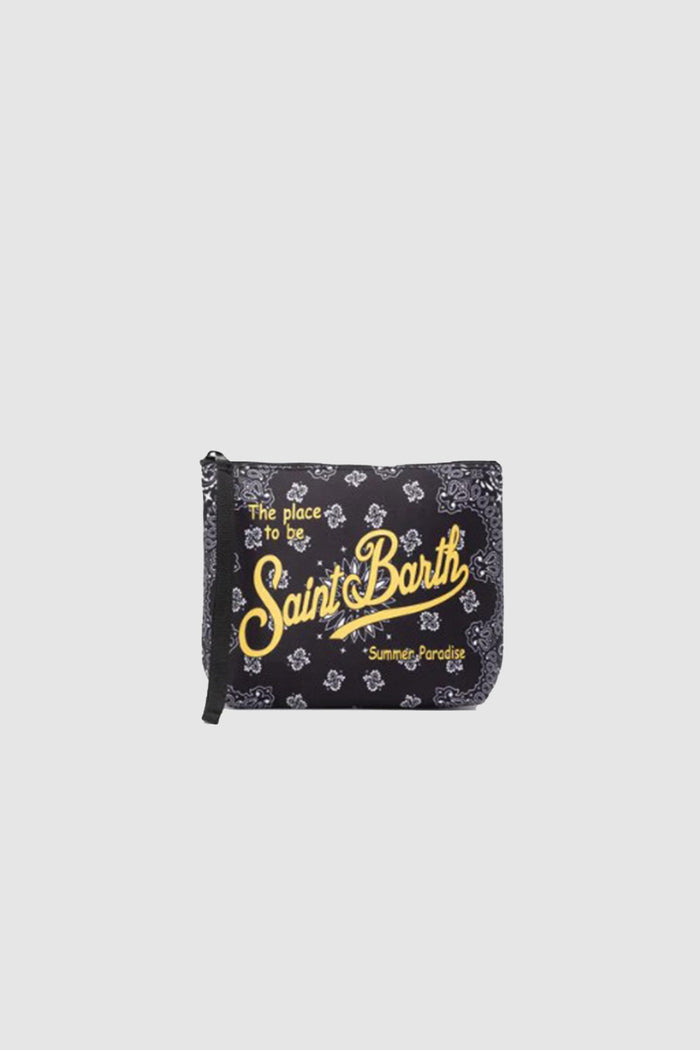 Pochette Aline in scuba con stampa bandana-1