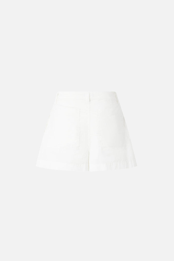 Shorts in cotone con tasche e zip-6