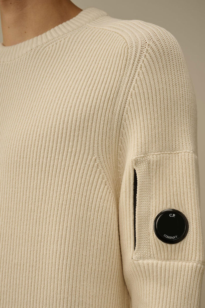 Maglione girocollo a coste lunghe con lenti-5